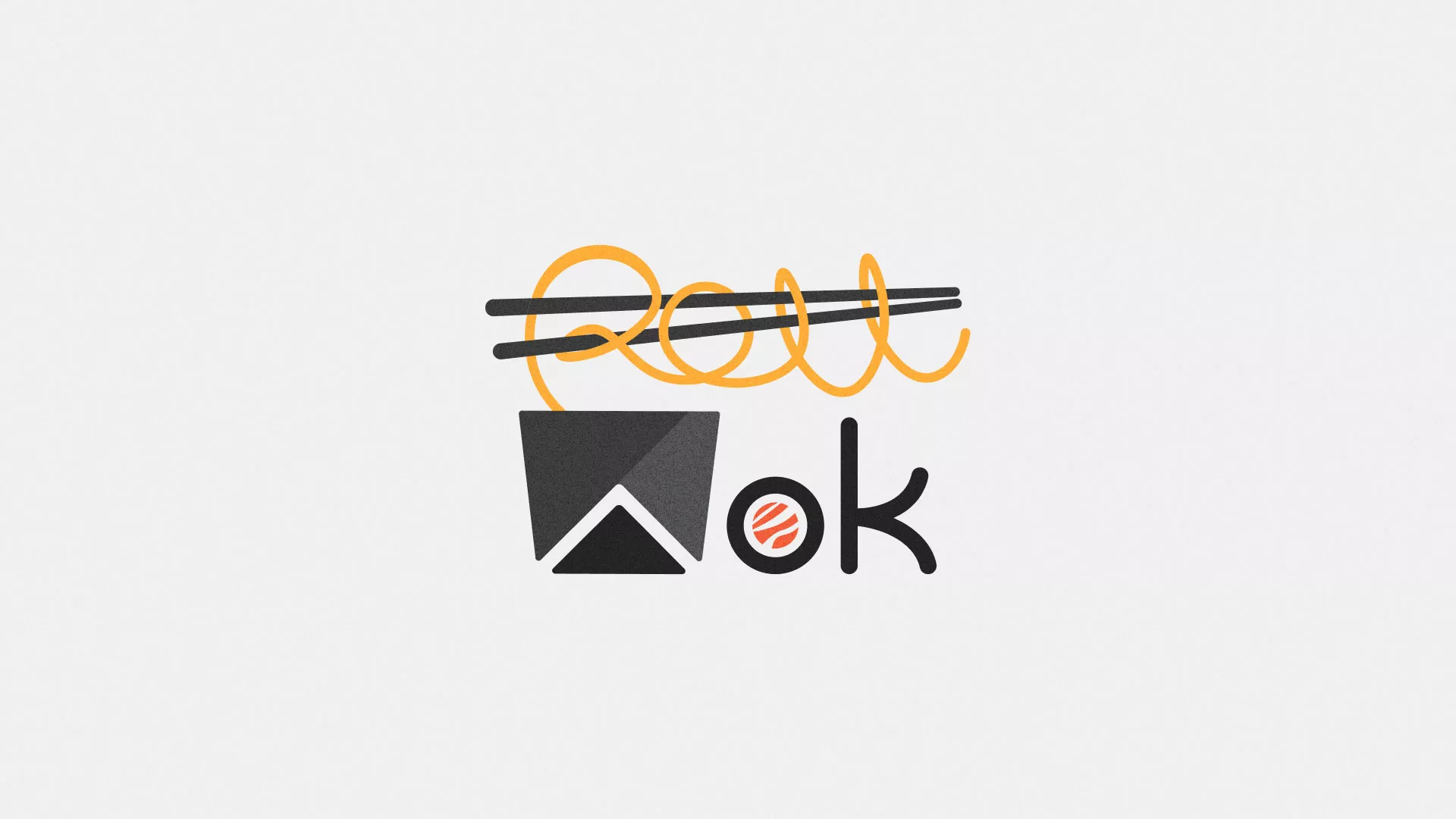Разработка логотипа суши-бара «Roll Wok Club» в Новомосковске